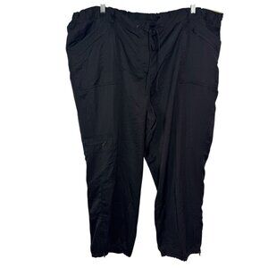Lane Bryant NEW Black Easy Pant Plus Size 24 Satin Cargo Paperbag Casual Comfort